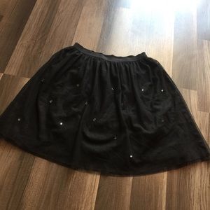Circo black skirt w/silver gems